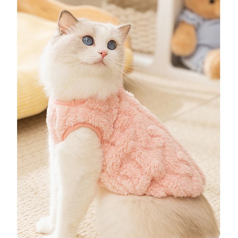 Manteau d’Hiver en Polaire pour Chat - AnimaLiv