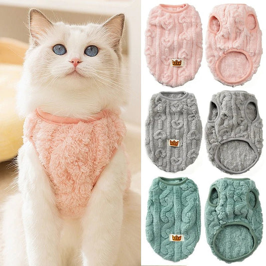 Manteau d’Hiver en Polaire pour Chat - AnimaLiv